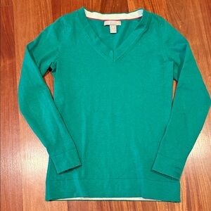 Women's Warm V-Neck Sweater - Teal